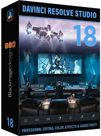 Иконка Blackmagic Design DaVinci Resolve Studio 18.1.4 Build 9 (x64) Portable by 7997 [Multi Ru]