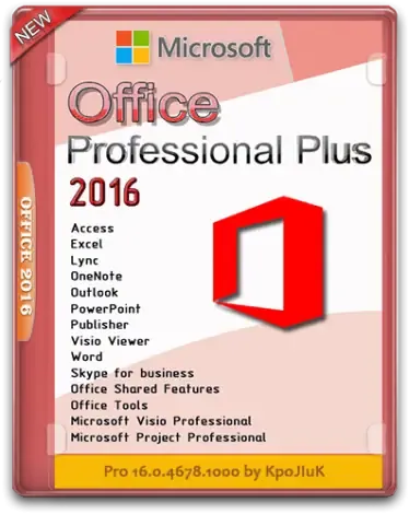 Иконка Microsoft Office 2016 Professional Plus + Visio Pro + Project Pro 16.0.4678.1000 (2018.05) RePack by KpoJIuK [2018, MULTILANG +RUS]