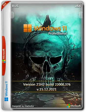 Иконка Windows 11 PRO 21H2 x64 Rus by OneSmiLe [22000.376]